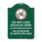 Signmission Do Not Lock Bicycles Here No Estacione Su Bicicleta Aqui With No Bicycle Graphic, GW-1824-24148 A-DES-GW-1824-24148 - alternate 1